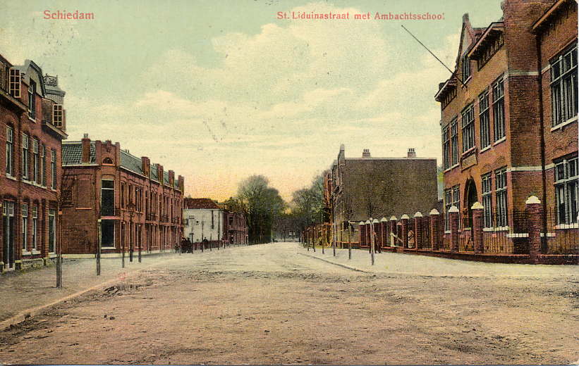 2144 St. Liduinastraat met Ambachtschool
